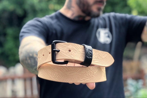 'Stamped Series' Minimalist Belt   (Brass & Nickel Hardware Available)