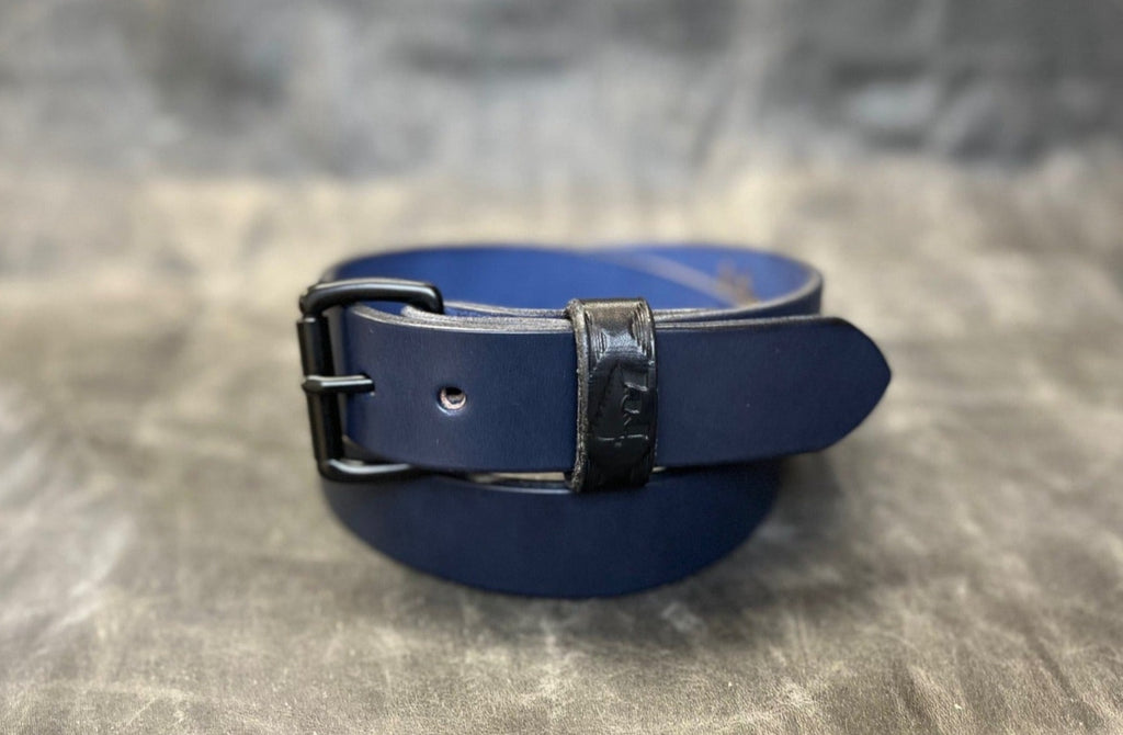 Navy Minimalist Belt (Brass & Nickel Hardware Available)