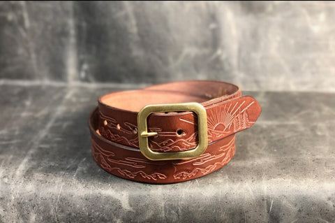 Mountains Belt (Multiple Leather Colors)