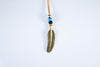 Solid Brass Feather Necklace